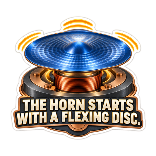 Horn Flexing Diaphragm Vinyl Sticker Decal