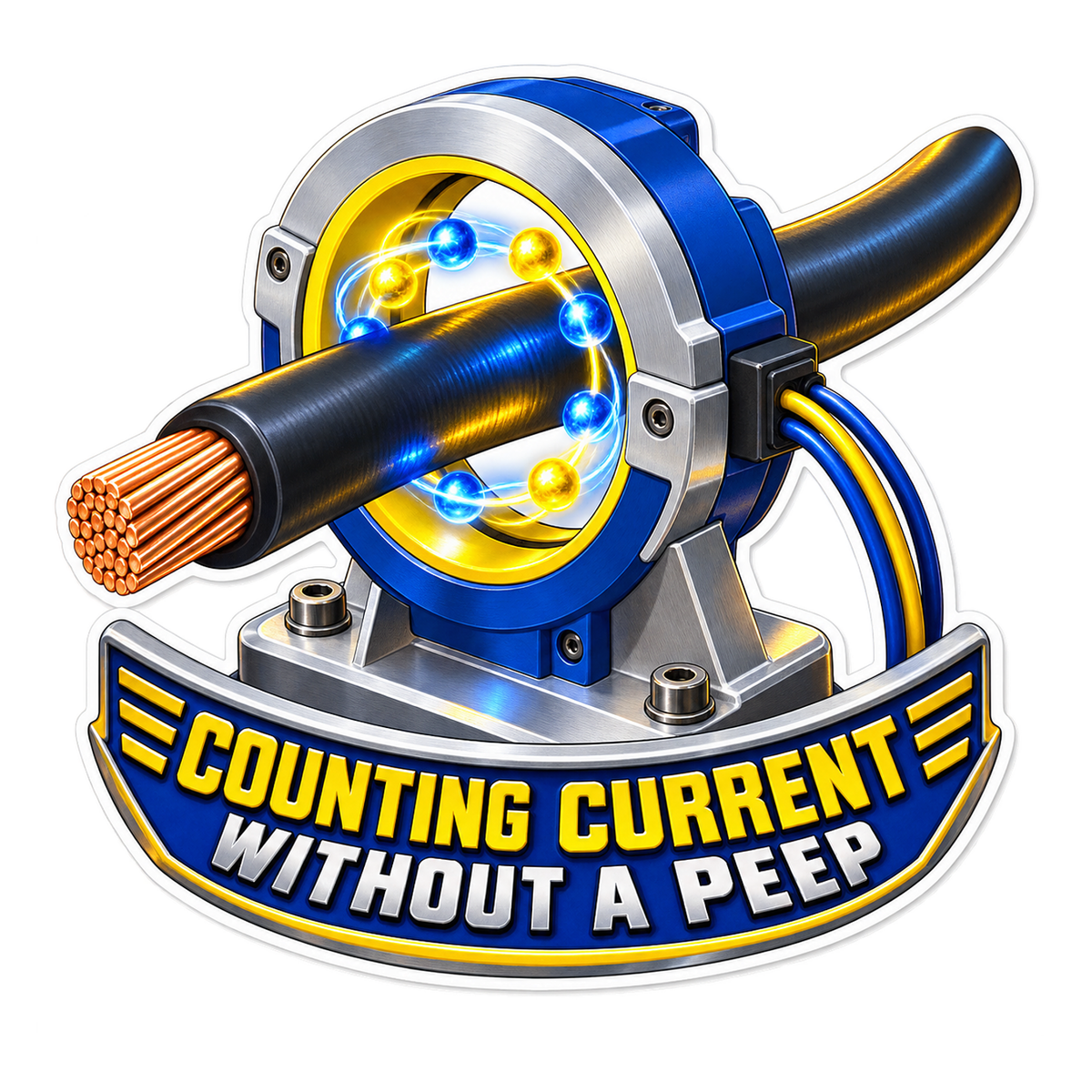 Battery Current Sensor Silent Count Vinyl Sticker Decal