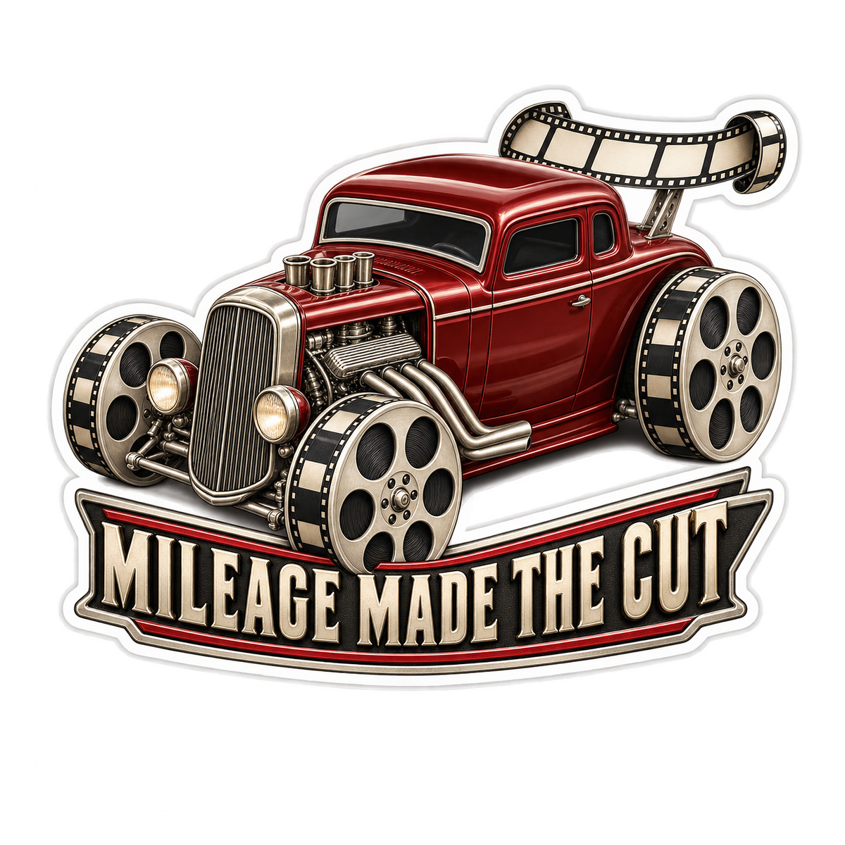 Mileage Made The Cut Vinyl Sticker Decal