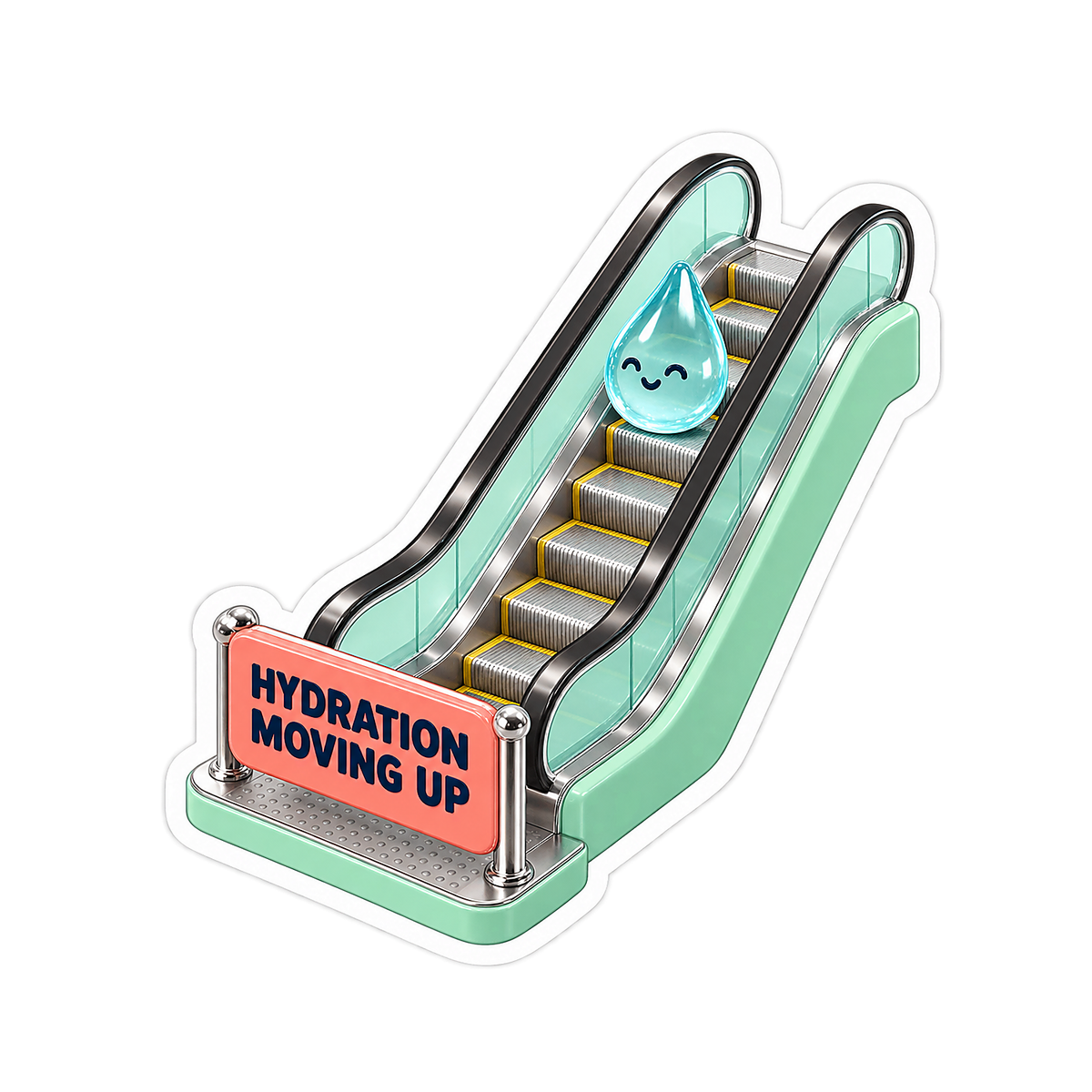 Hydration Moving Up Vinyl Sticker Decal