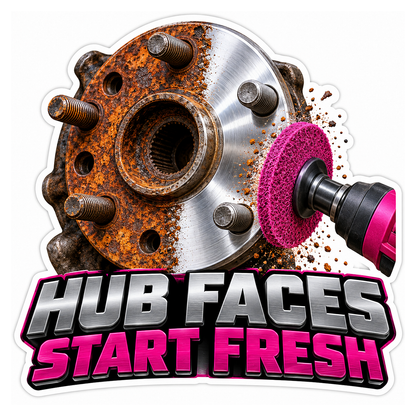 Wheel Hub Face Abrasive Disc Holder Vinyl Sticker Decal