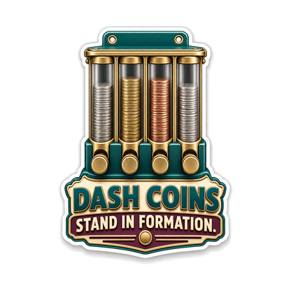 Spring Coin Dispenser Vinyl Sticker Decal