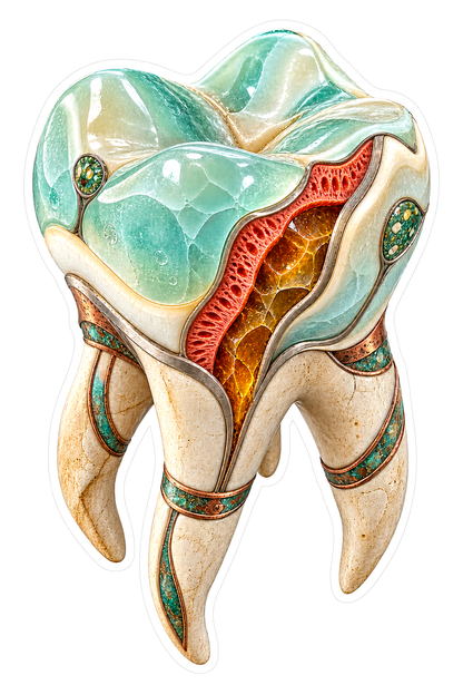 Original Molar Seaglass Cutaway Vinyl Sticker Decal