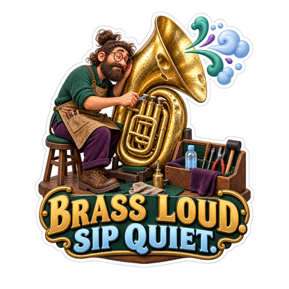 Brass Loud Vinyl Sticker Decal