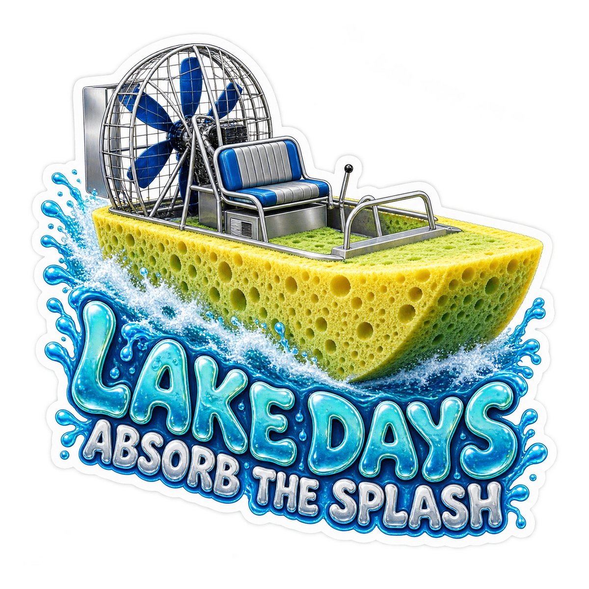 Lake Days Absorb The Splash Vinyl Sticker Decal