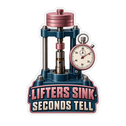 Hydraulic Lifter Leakdown Timer Vinyl Sticker Decal