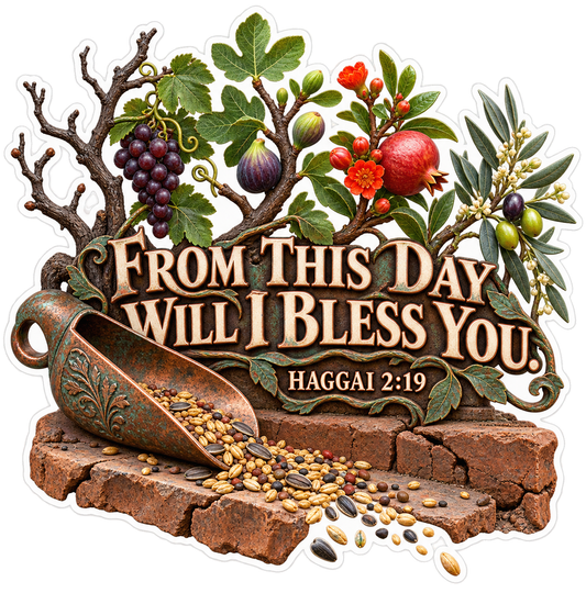 Bible Bless You Haggai 2 19 Vinyl Sticker Decal