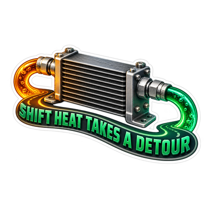 Transmission Cooler Heat Detour Vinyl Sticker Decal