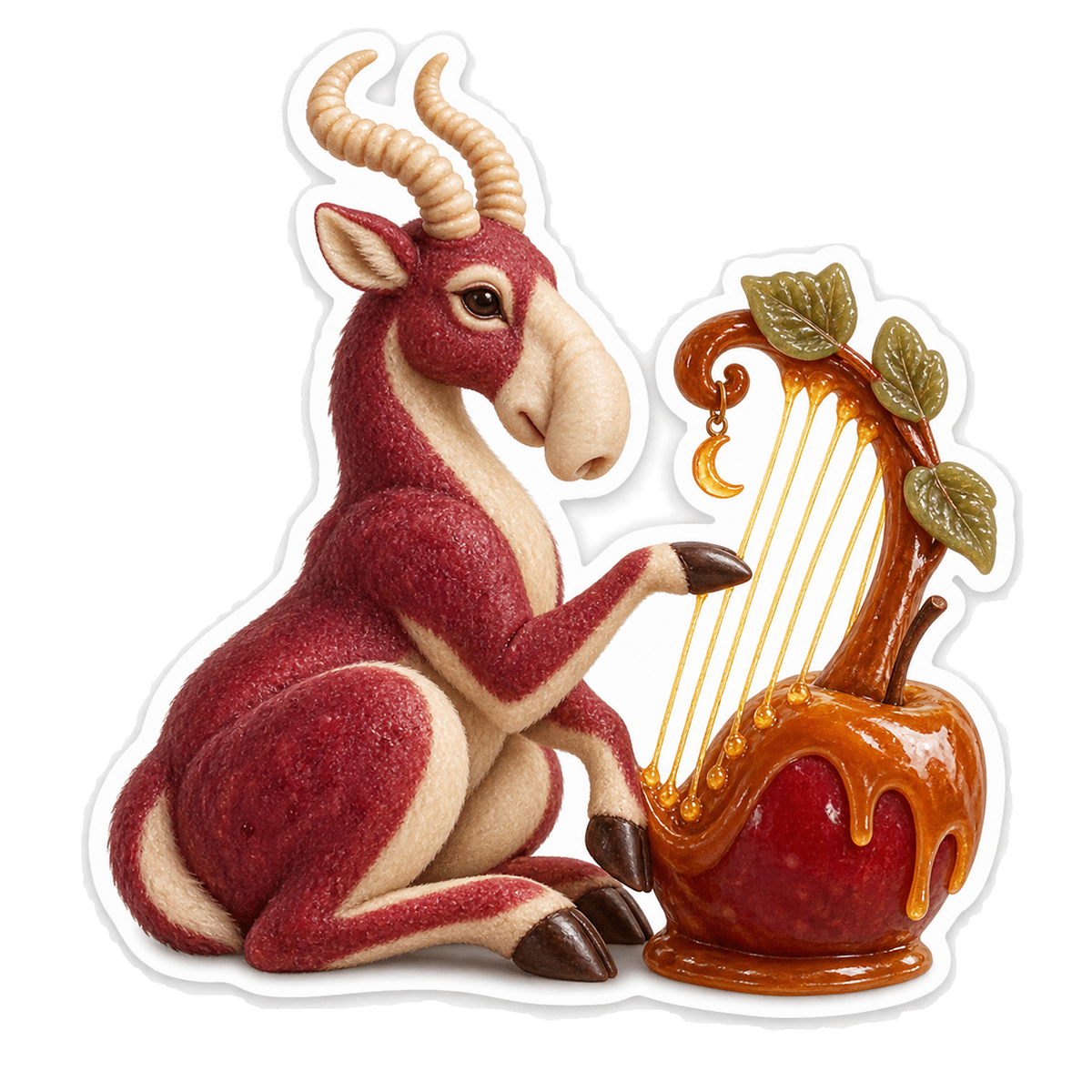 Cranberry Marzipan Saiga Caramel Apple Harpist Vinyl Sticker Decal