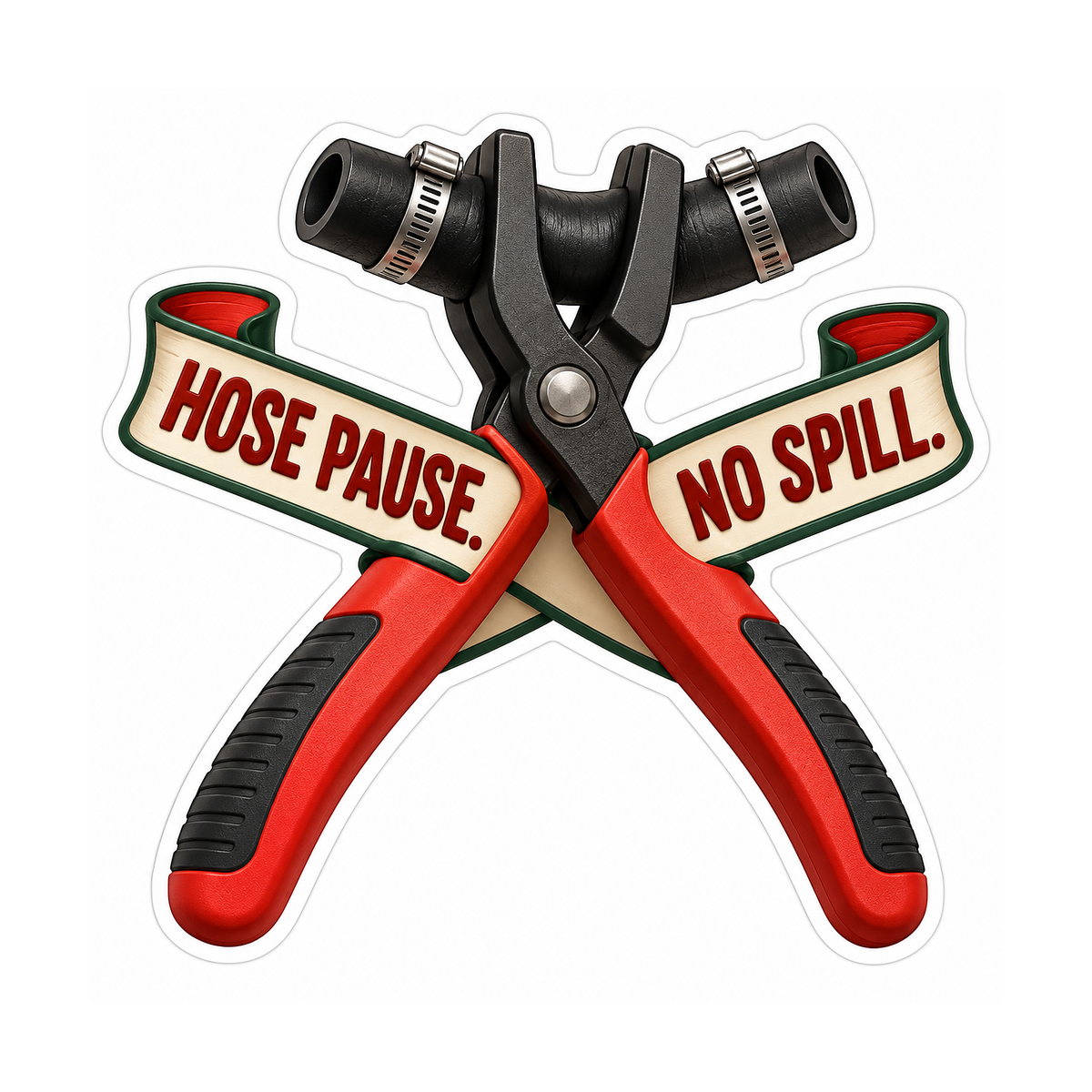 Smooth Jaw Hose Pinch Pliers Vinyl Sticker Decal