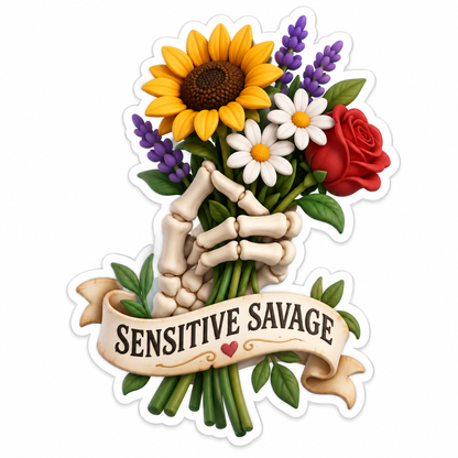 Sensitive Savage Vinyl Sticker Decal