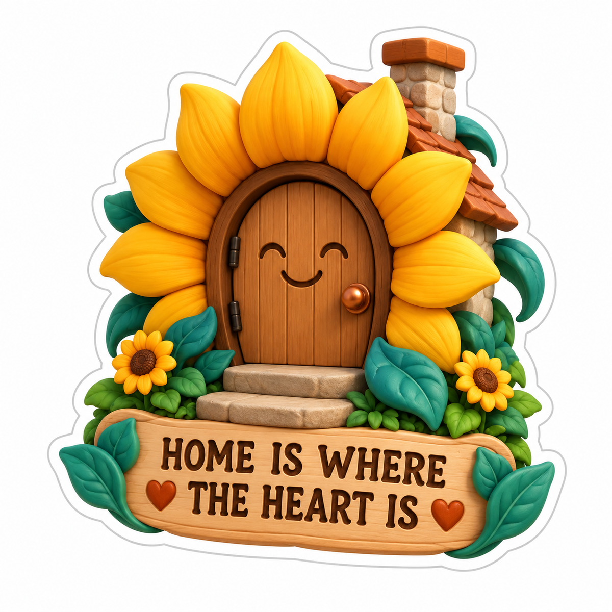 Home Is Where The Heart Is Vinyl Sticker Decal