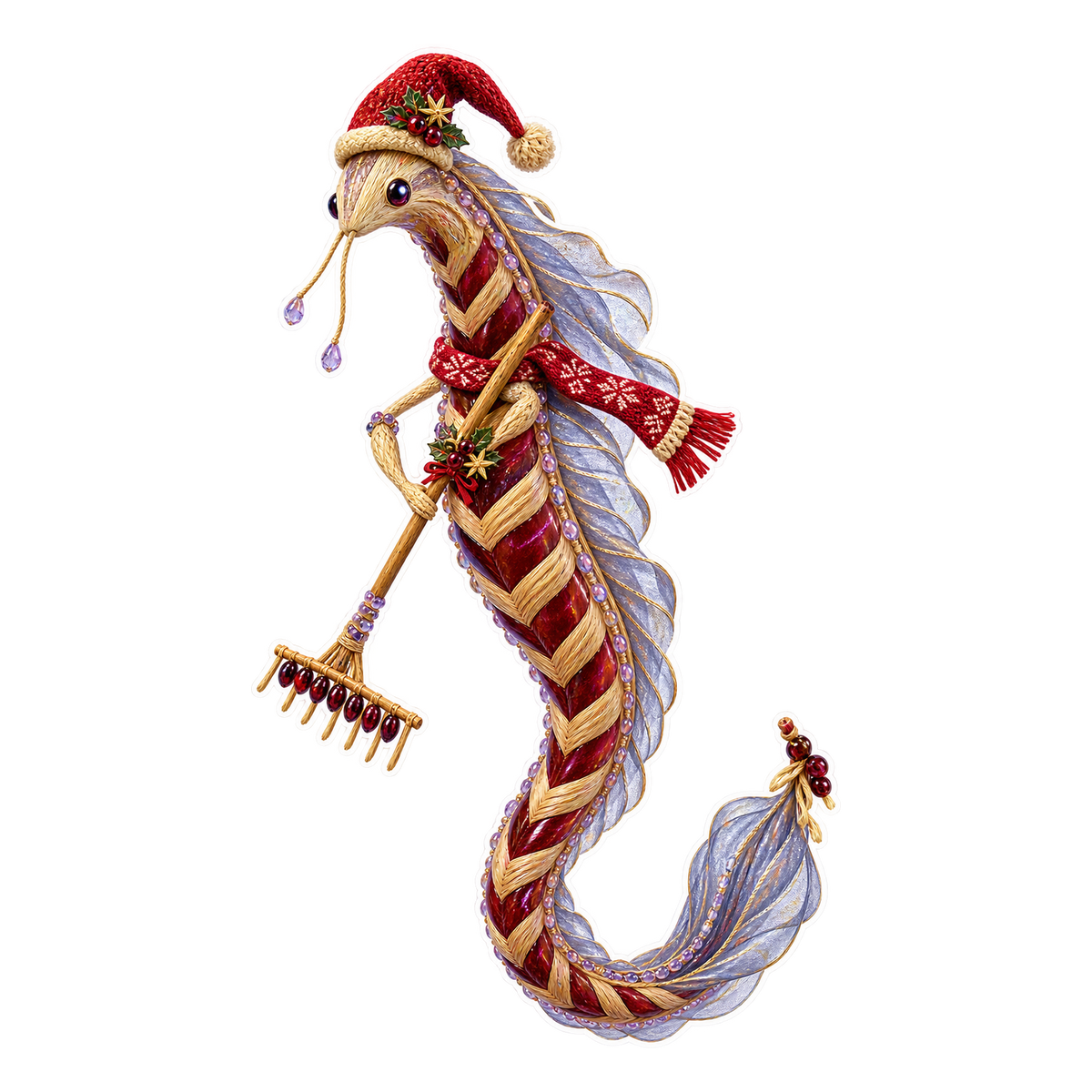 Christmas Rye Straw Pikaia Julekake Raisin Rake Vinyl Sticker Decal