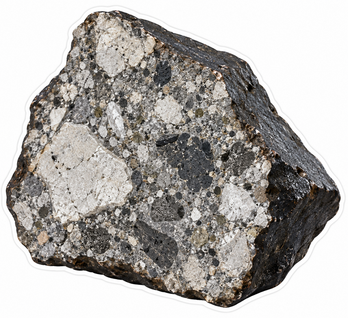 Meteorites Cosmic Impact Geology Lunar Breccia Vinyl Sticker Decal