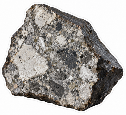 Meteorites Cosmic Impact Geology Lunar Breccia Vinyl Sticker Decal