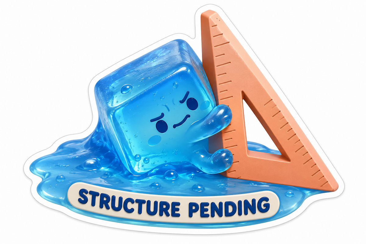 Structure Pending Melting Ice Cube Vinyl Sticker Decal