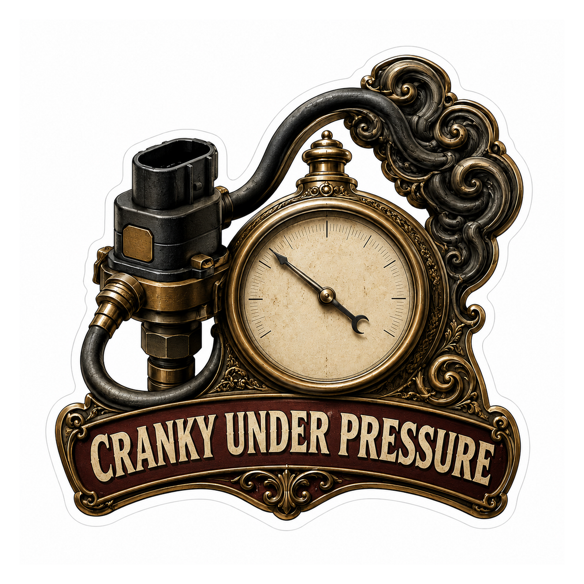 Crankcase Pressure Sensor Barometer Vinyl Sticker Decal