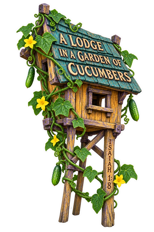 Bible Isaiah 1 8 Cucumber Garden Lodge Vinyl Sticker Decal