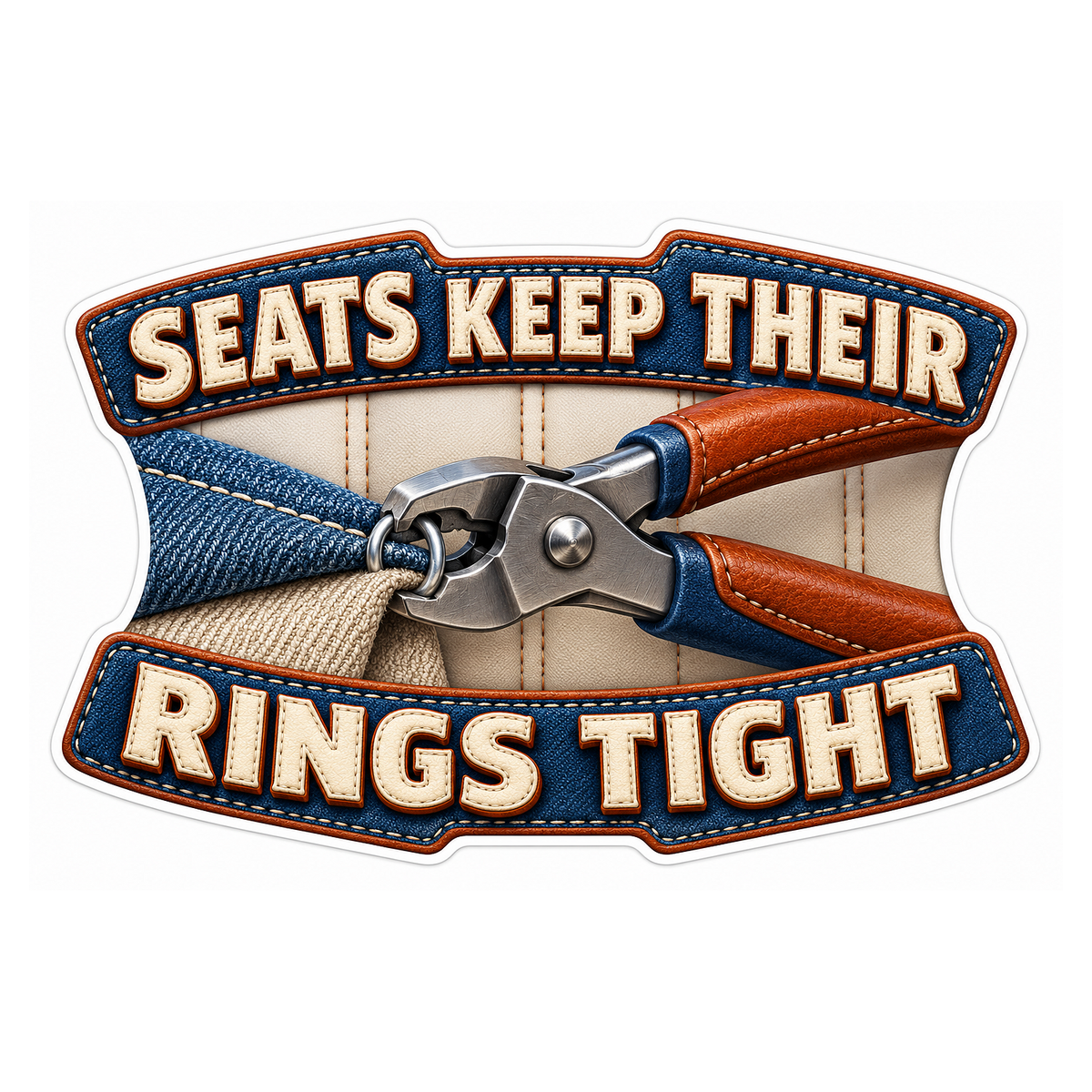 Upholstery Hog Ring Pliers Vinyl Sticker Decal