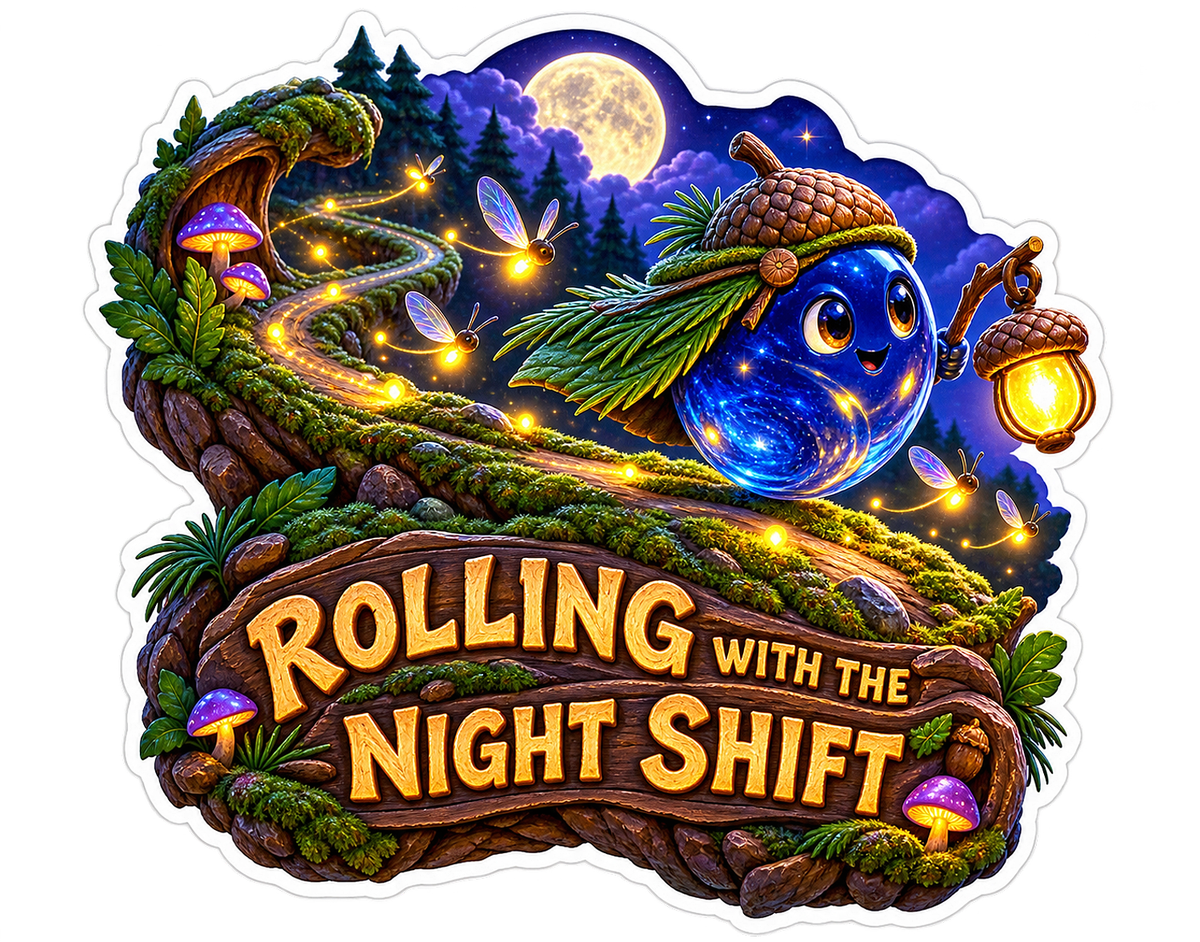 Rolling With the Night Shift Blue Marble Vinyl Sticker Decal