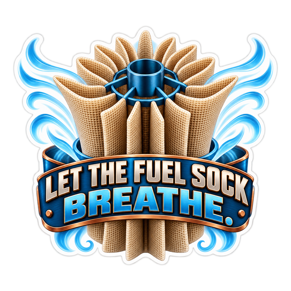 Fuel Pump Sock Pleat Spacer Vinyl Sticker Decal