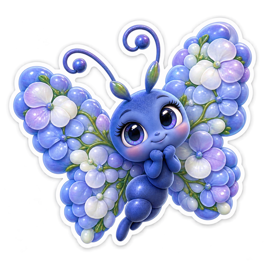 Hydrangea Bubble Shy Vinyl Sticker Decal