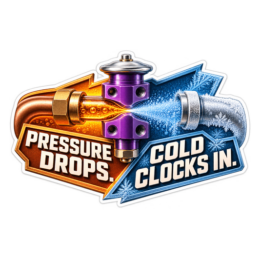 Ac Expansion Valve Cold Clocks In Vinyl Sticker Decal