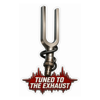 Oxygen Sensor Tuning Fork Vinyl Sticker Decal