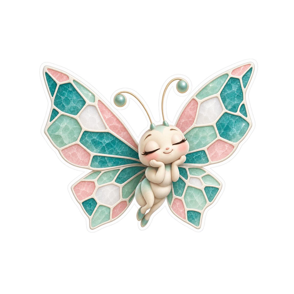 Butterfly Turquoise Salt Pan Mosaic Dreamer Vinyl Sticker Decal