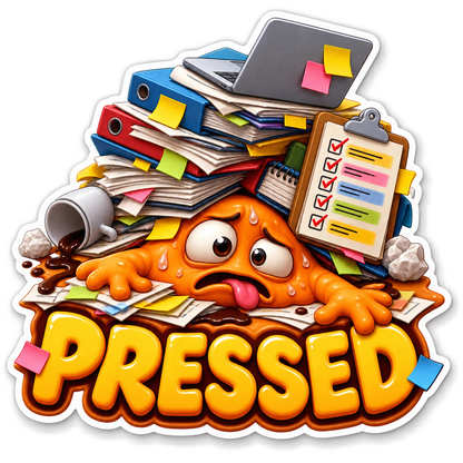 Pressed Orange under Books and Laptop Vinyl Sticker Decal