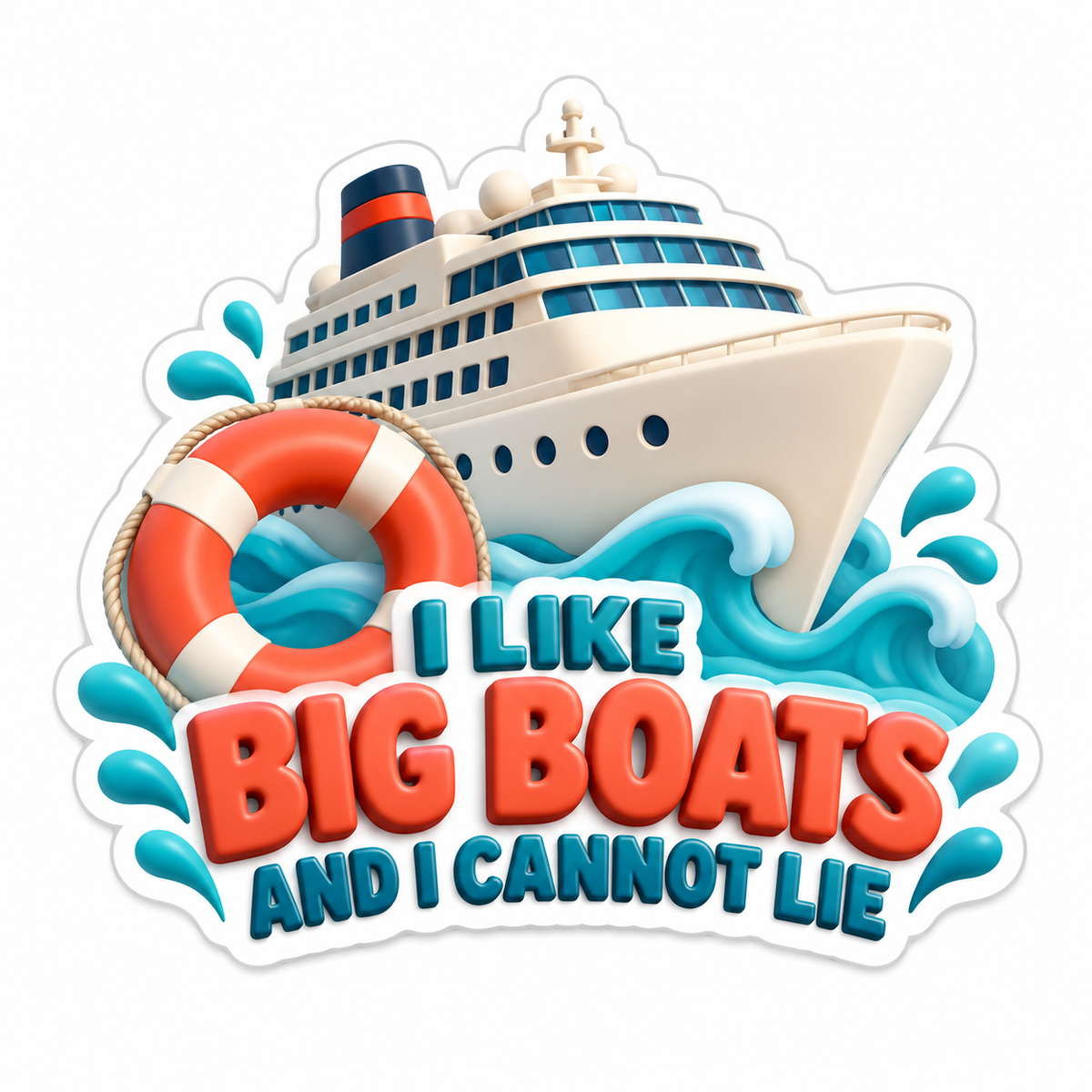 I Like Big Boats And I Cannot Lie Vinyl Sticker Decal