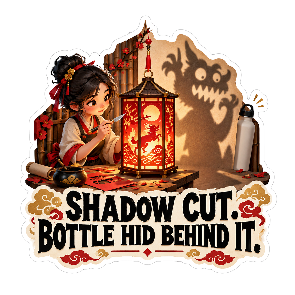 Shadow Cut Vinyl Sticker Decal