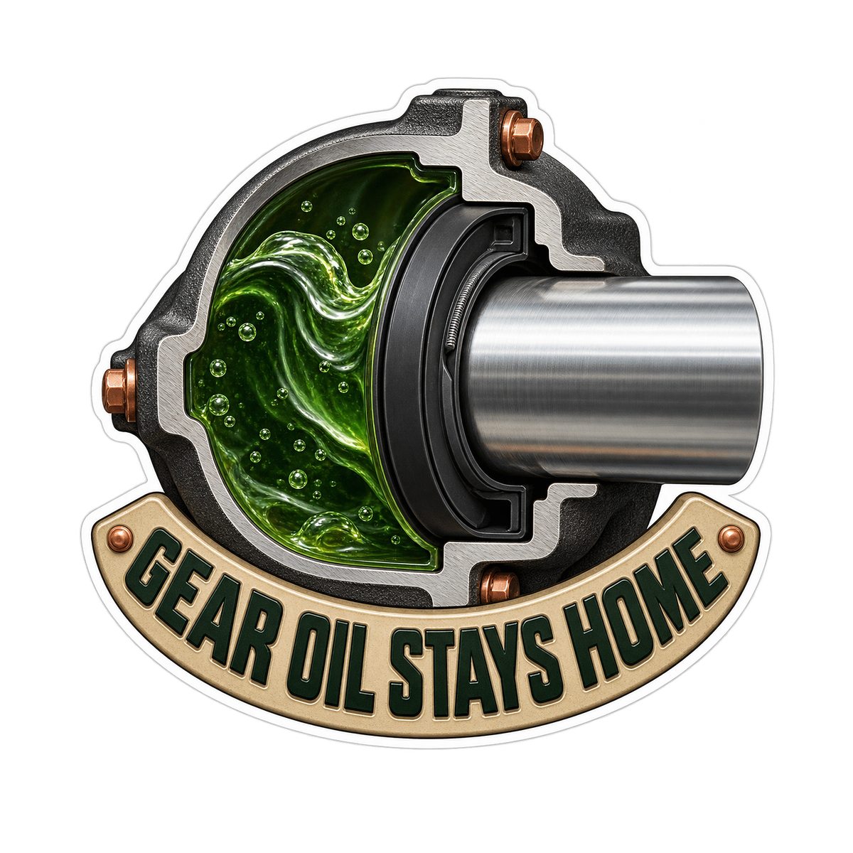 Axle Seal Gear Oil Home Vinyl Sticker Decal