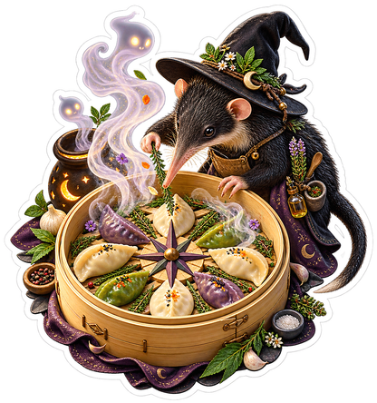 Lacquer Solenodon Dumpling Compass Navigator Vinyl Sticker Decal