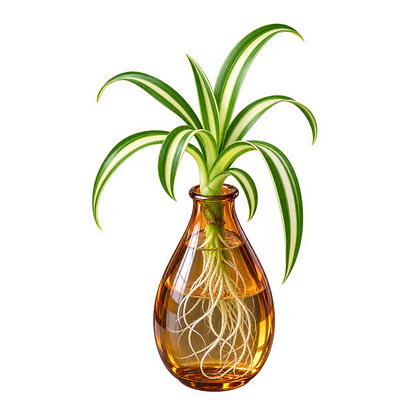 Houseplant Propagation Spider Plant Amber Vase Vinyl Sticker Decal