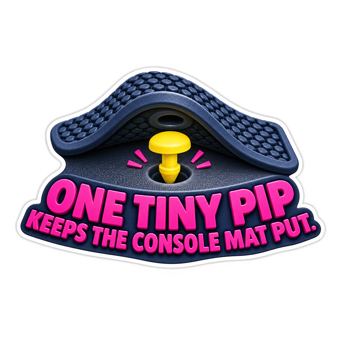 Console Mat Retention Pip Vinyl Sticker Decal