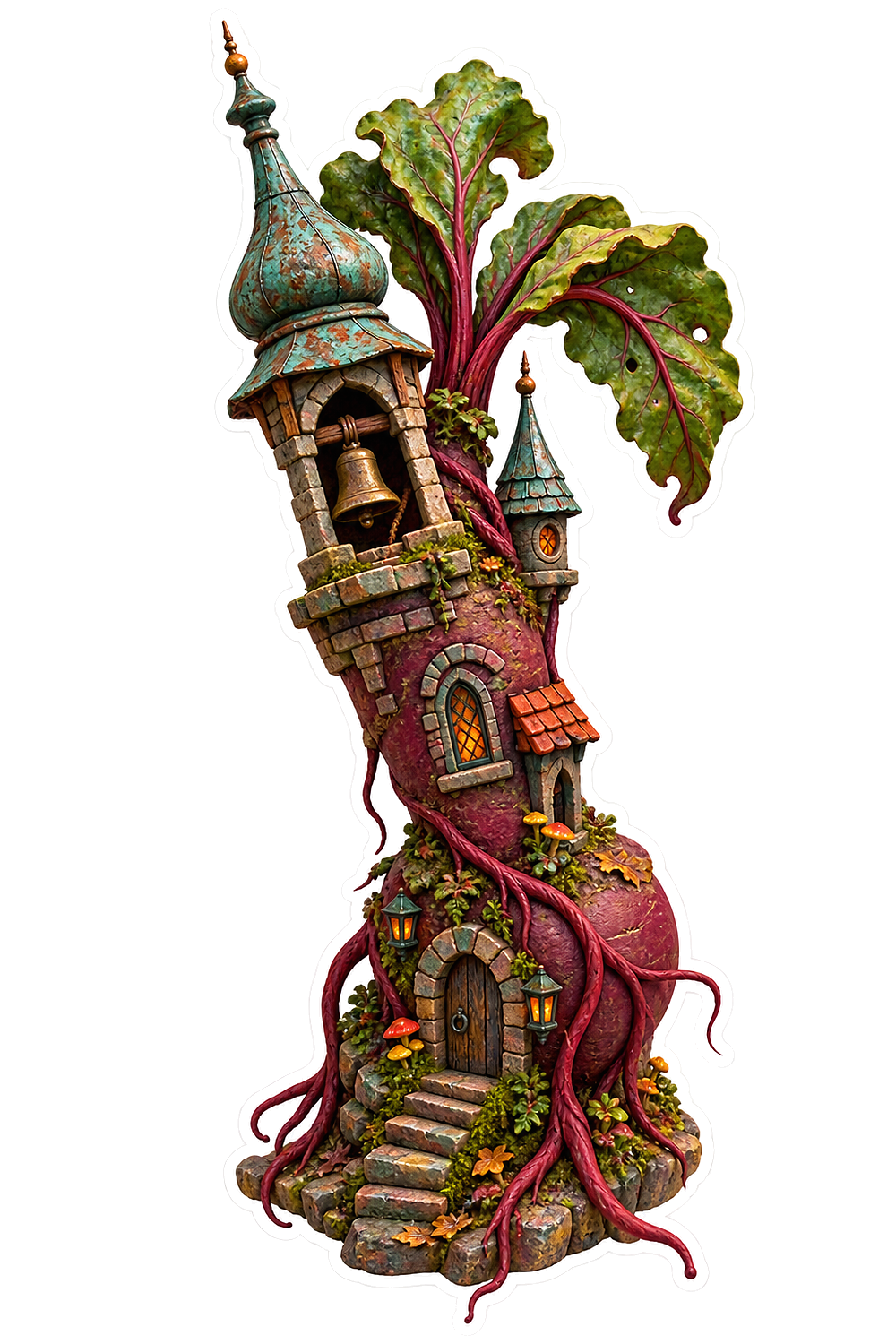 Polymer Clay Beetroot Bell Tower Vinyl Sticker Decal