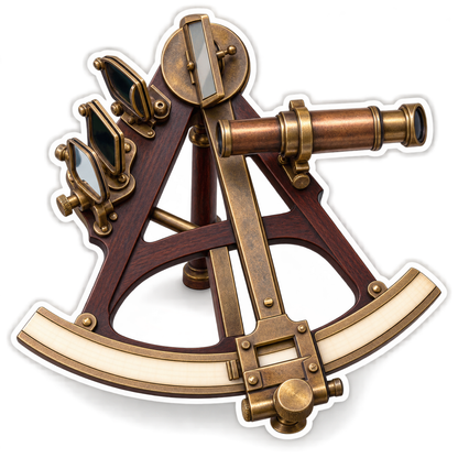 Historic Navigation Instruments Octant Vinyl Sticker Decal