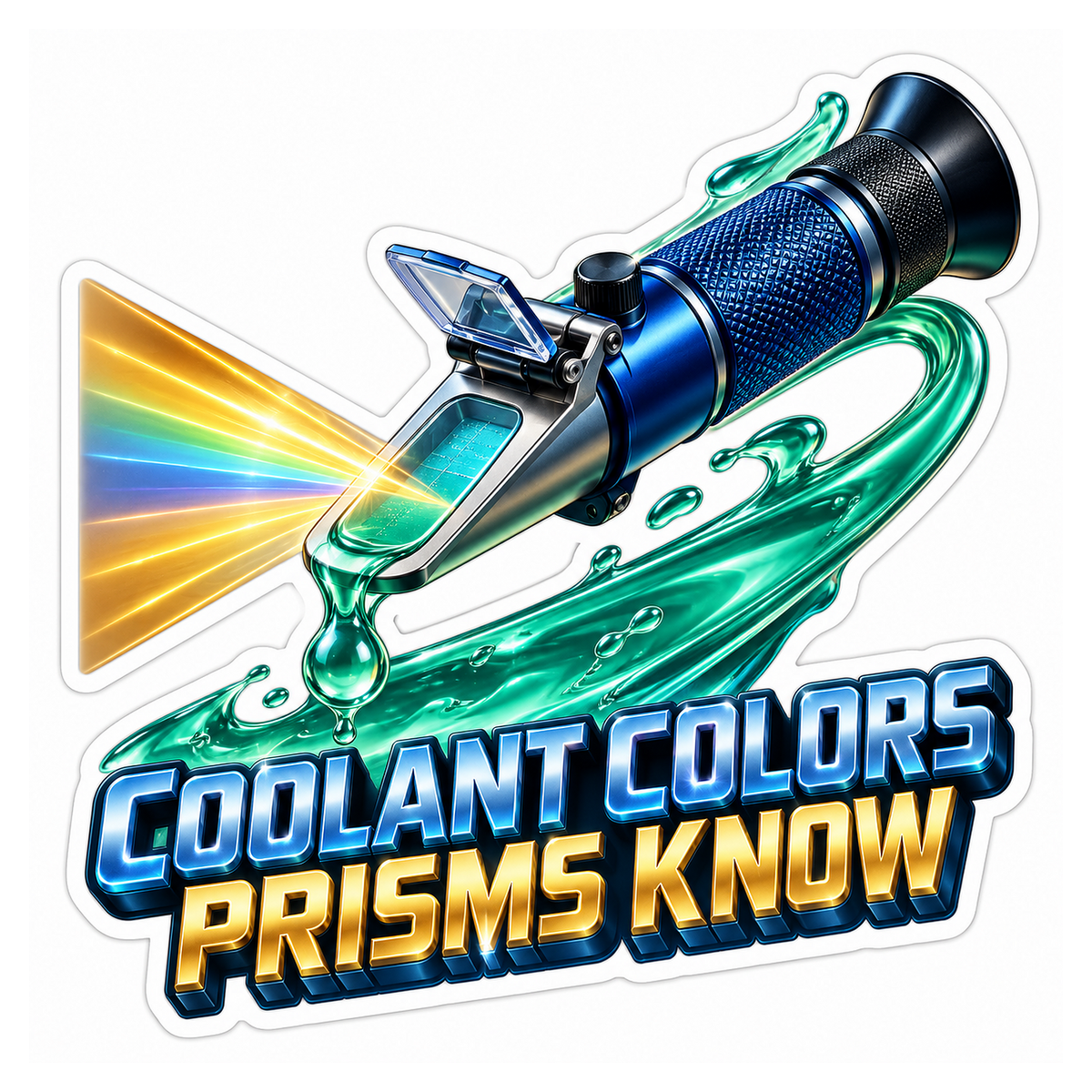 Coolant Optical Refractometer Vinyl Sticker Decal