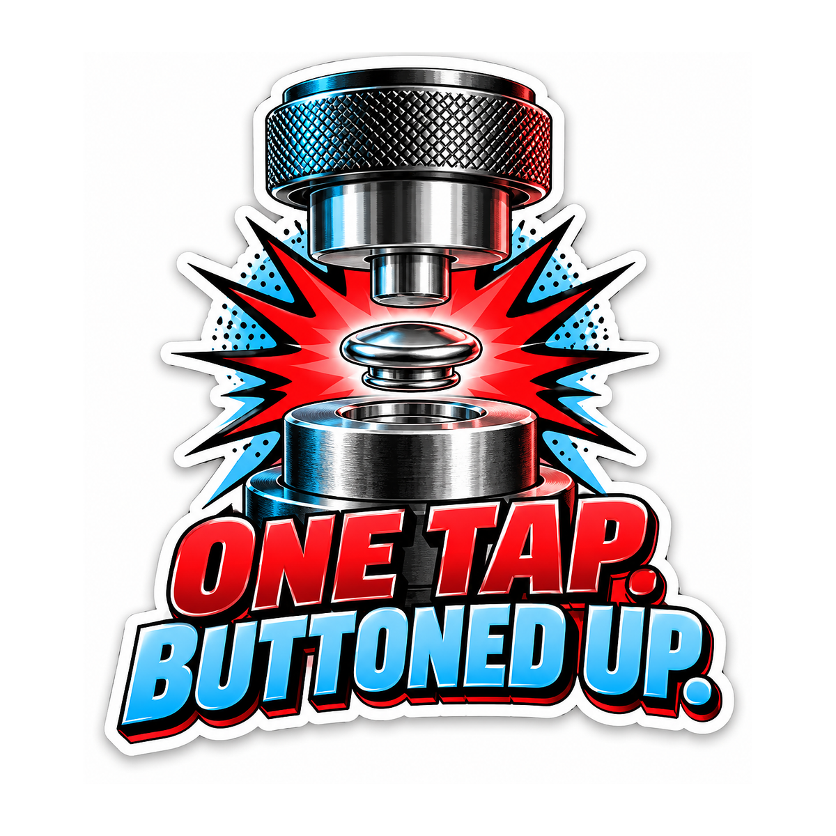 Snap Fastener Setting Die Vinyl Sticker Decal
