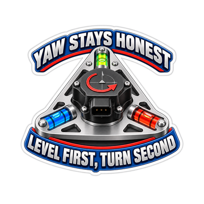 Yaw Rate Sensor Leveling Triad Vinyl Sticker Decal