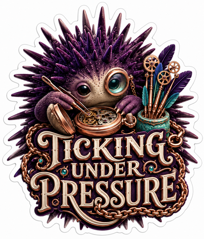 Sticking Under Pressure Hedgehog Vinyl Sticker Decal