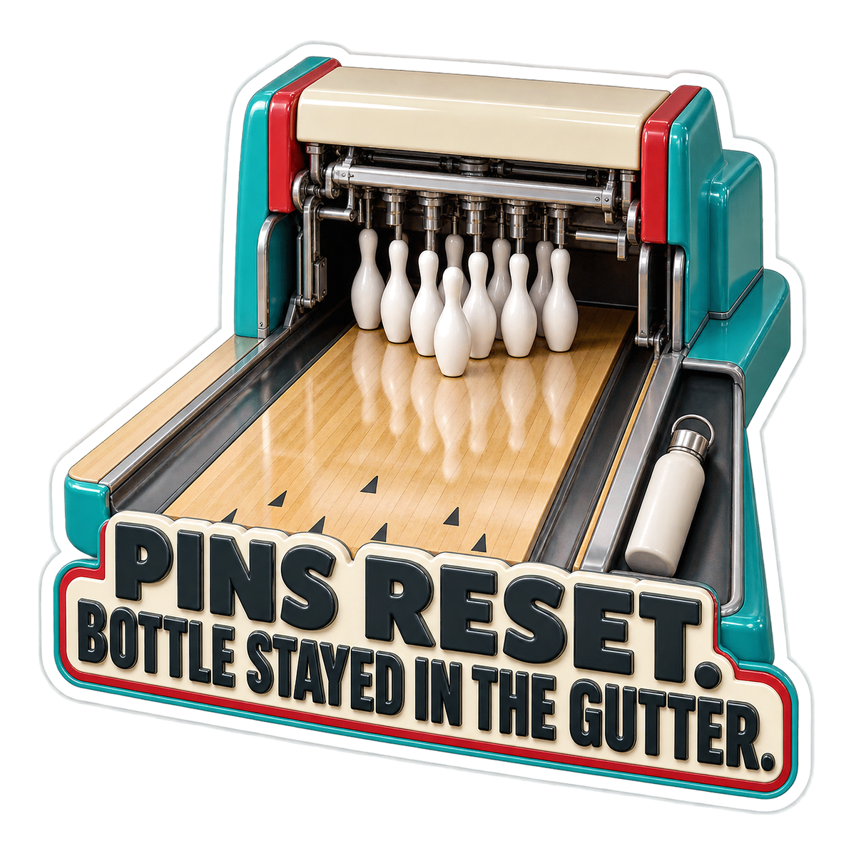 Pins Reset Vinyl Sticker Decal