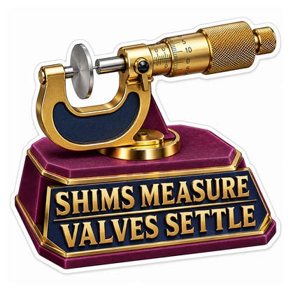 Valve Shim Thickness Micrometer Stand Vinyl Sticker Decal