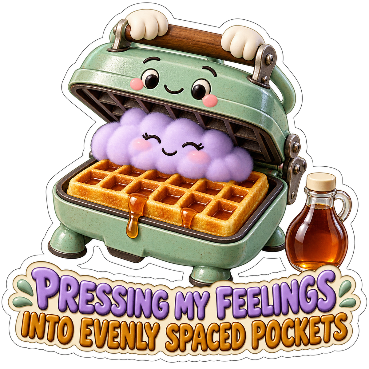 Waffle Iron Feeling Pockets Vinyl Sticker Decal