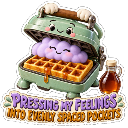 Waffle Iron Feeling Pockets Vinyl Sticker Decal