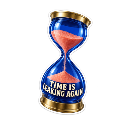 Time Is Leaking Again Vinyl Sticker Decal