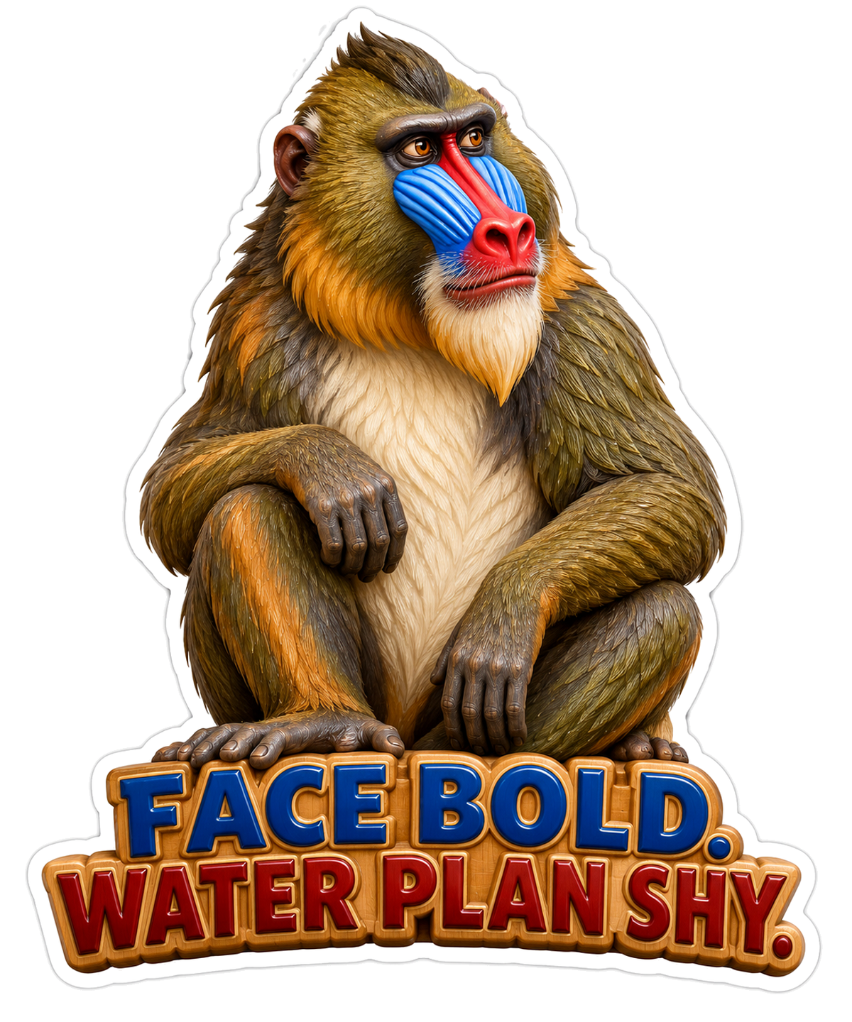 Face Bold Vinyl Sticker Decal