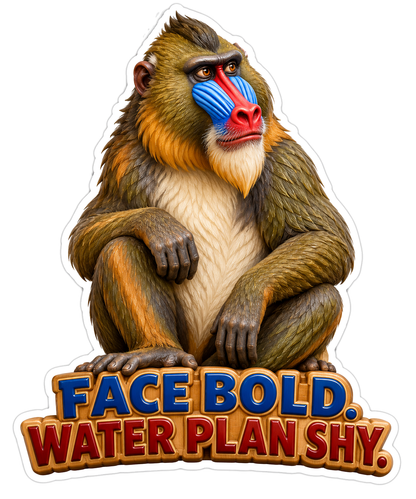 Face Bold Vinyl Sticker Decal
