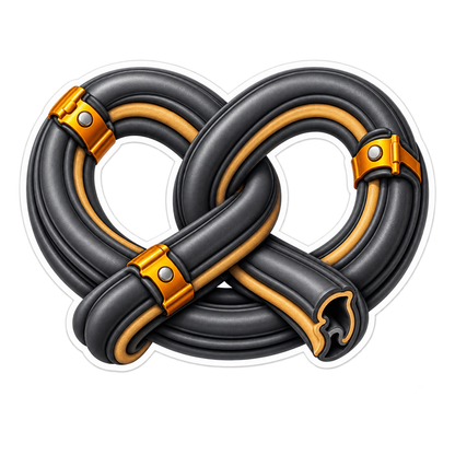 Door Weatherstrip Pretzel Vinyl Sticker Decal